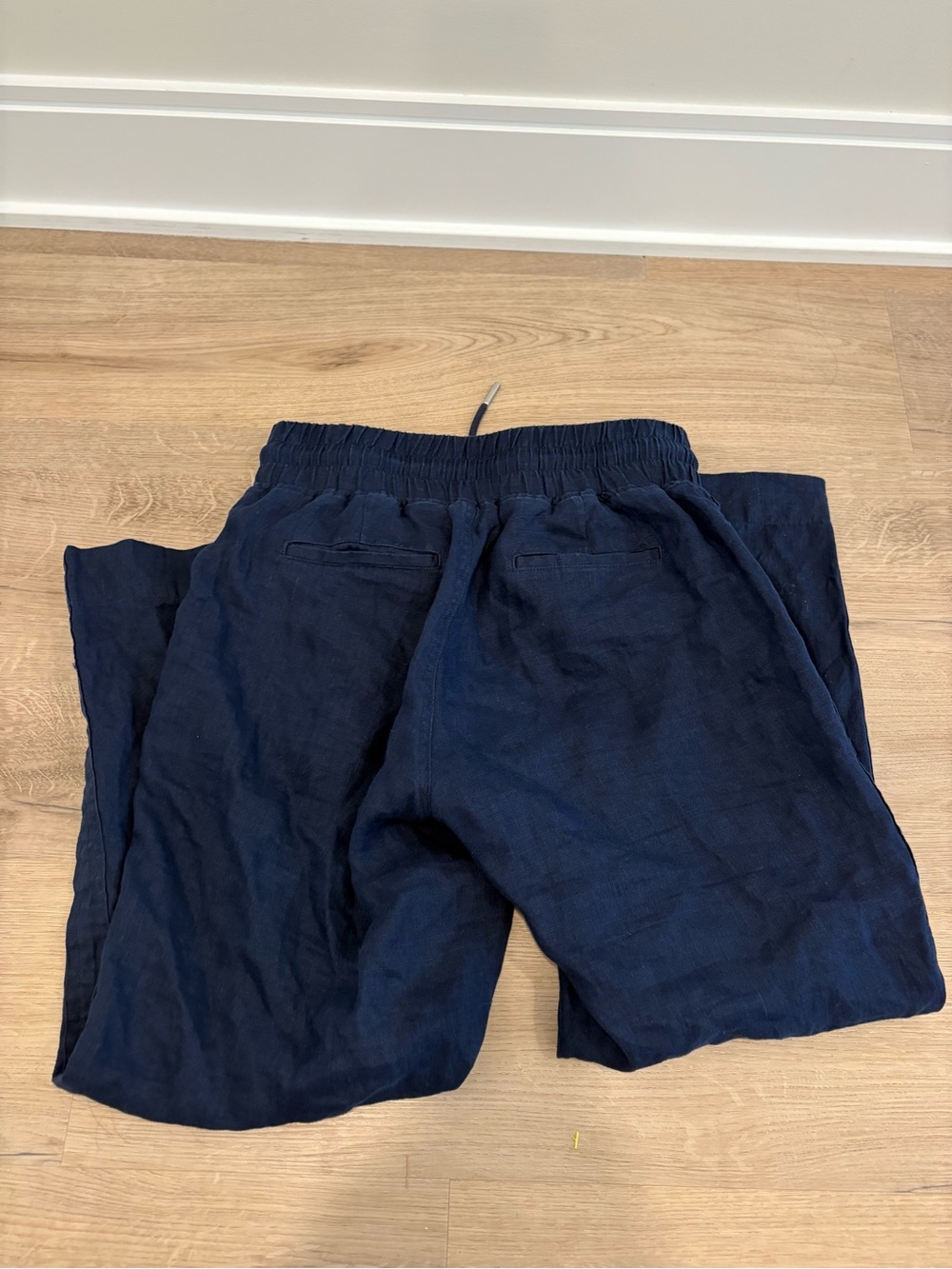 Quince 100% European Linen Wide Leg Pants In Deep Navy - Picture 5 of 8